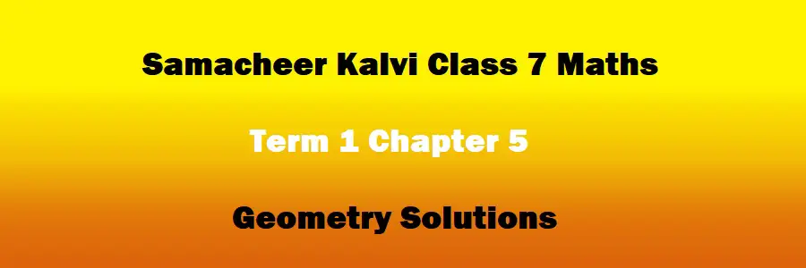 Class 7 Maths Term 1 Chapter 5 Geometry Solutions