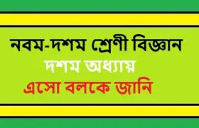 NCTB Class 9-10 Science Bengali Version Chapter 10 এসো বলকে জানি Solution