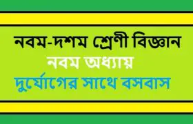 NCTB Class 9-10 Science Bengali Version Chapter 9 দুর্যোগের সাথে বসবাস Solution