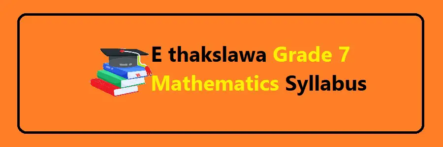 E thakslawa Grade 7 Mathematics Syllabus
