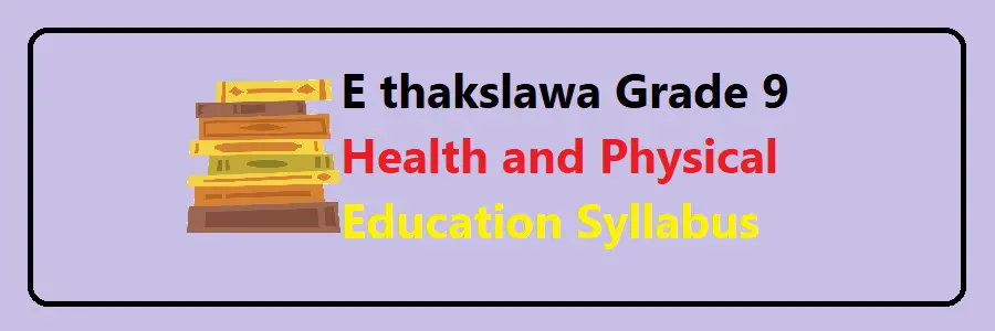E thakslawa Grade 9 Health and Physical Education Syllabus