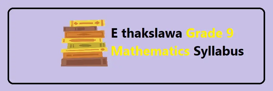 E thakslawa Grade 9 Mathematics Syllabus