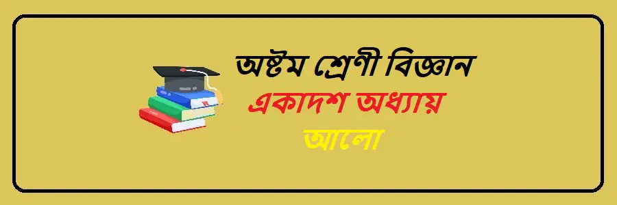 NCTB Class 8 Science Bengali Version Chapter 11 আলো Solution