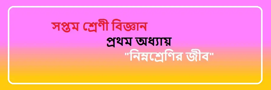 NCTB Class 7 Science Bengali Version Chapter 1 নিম্নশ্রেণির জীব Solution